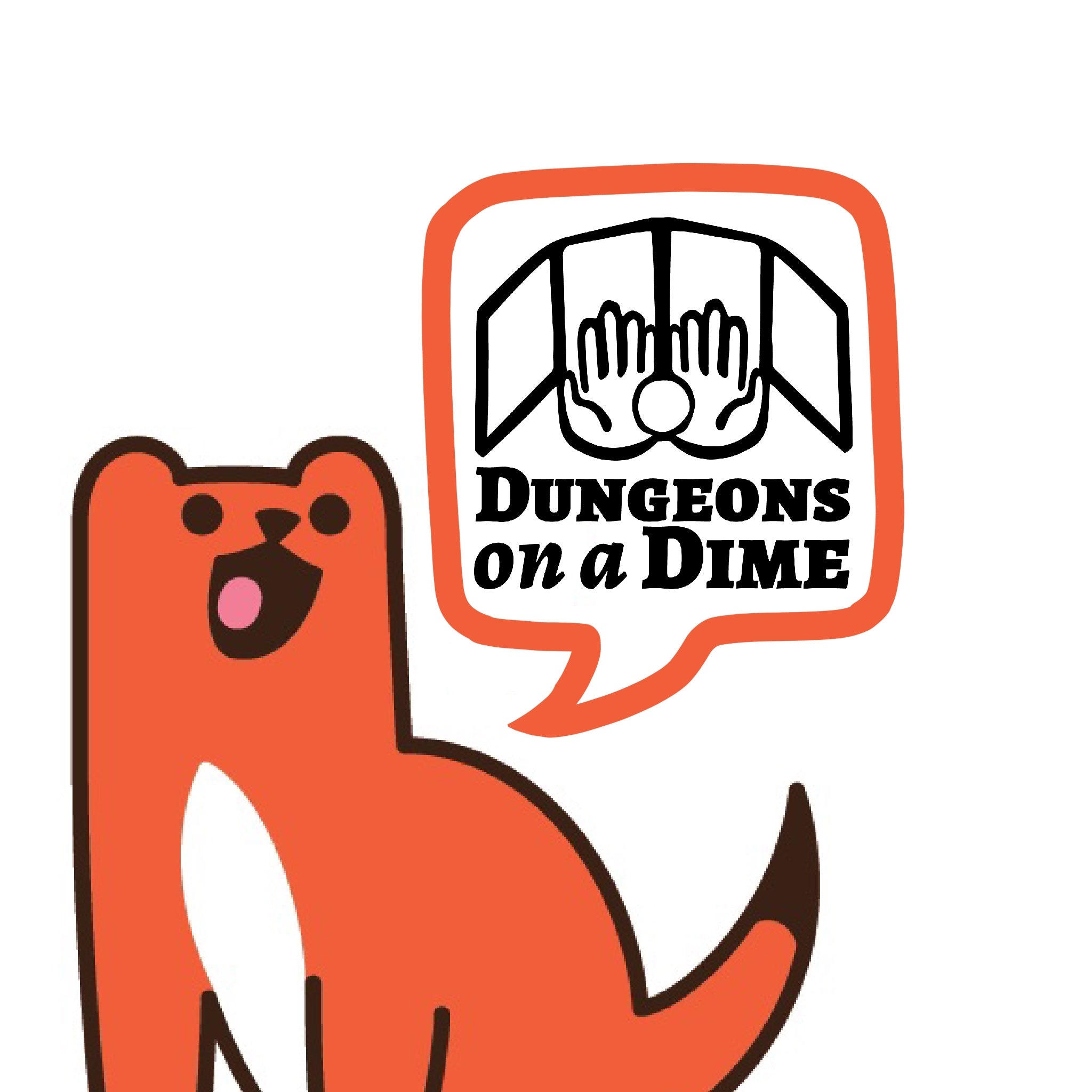 Image. A combination of the Stout Stoat Press and Dungeons on a Dime logos.